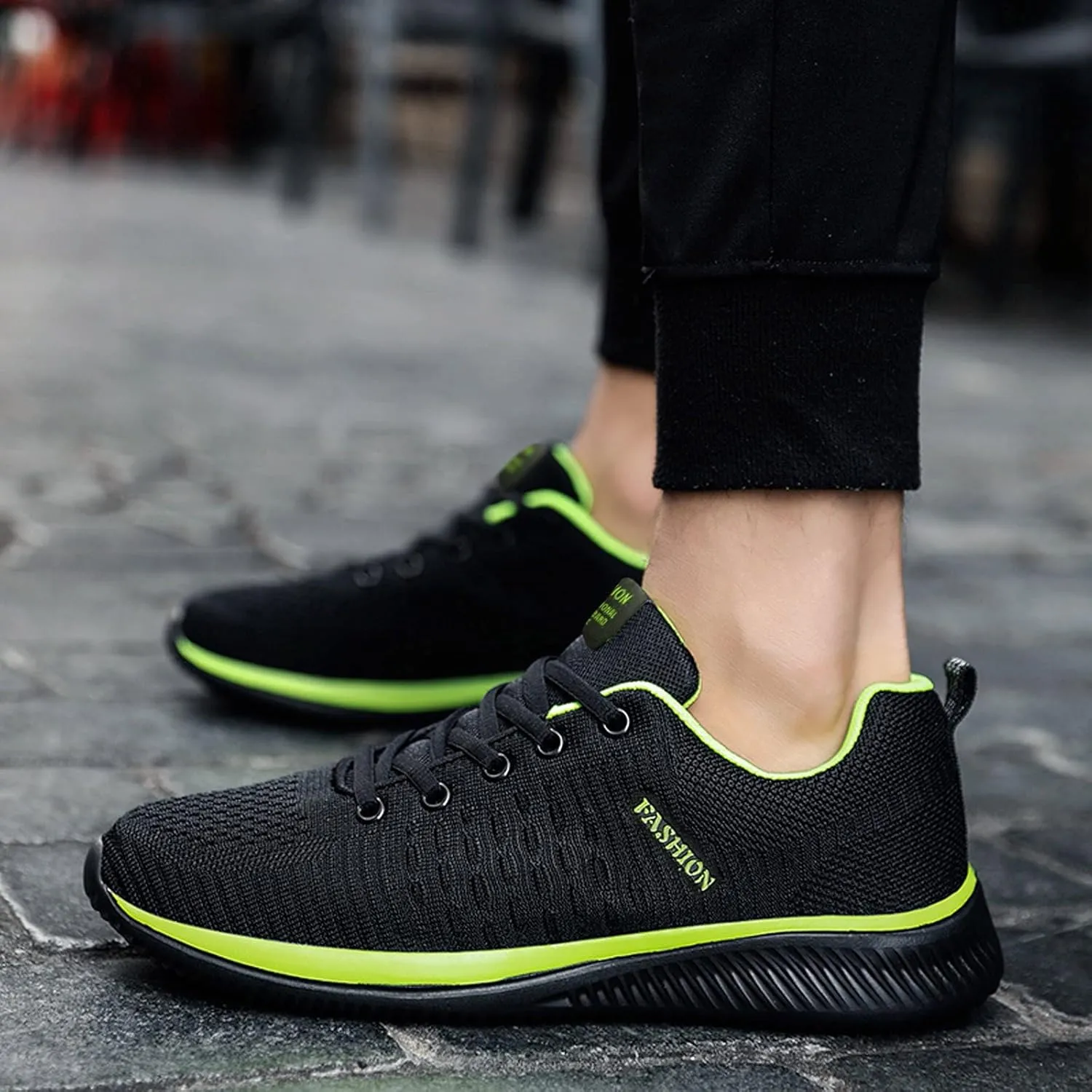 Womens Sneakers Air Cushion Running Shoes Lace Up Non Slip Work Shoes Women Lightweight Casual Shoes Men Shoes Sneakers Platform Tennis Shoe Cross Trainer Shoe