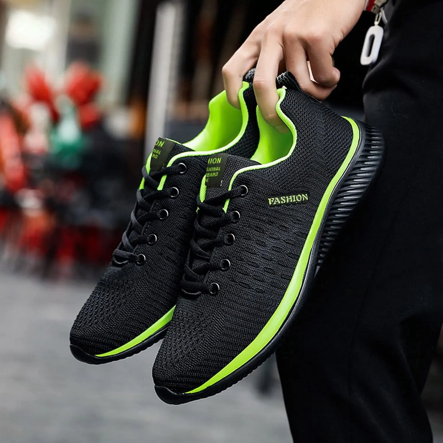 Womens Sneakers Air Cushion Running Shoes Lace Up Non Slip Work Shoes Women Lightweight Casual Shoes Men Shoes Sneakers Platform Tennis Shoe Cross Trainer Shoe