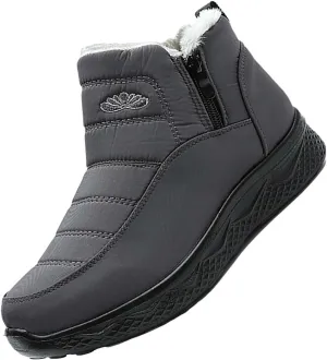 Women's Snow Boots Wide Width Adults Winter Boots Slip On for Womens Shoes Warm Barefoot Shoes Grounded Footwear Hiking Boots for Women Knee High Men's Snow Booties